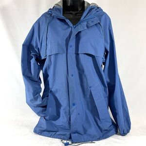 Lands End Hooded Spring Coat Rain Jacket Unisex M **